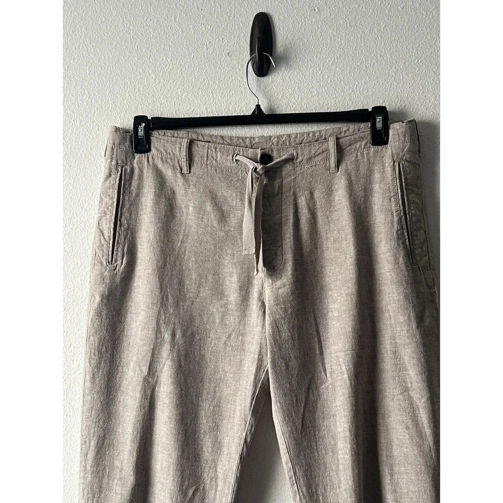 Perry Ellis Women's Linen Cotton Draw String Dress Pants Size 36/32